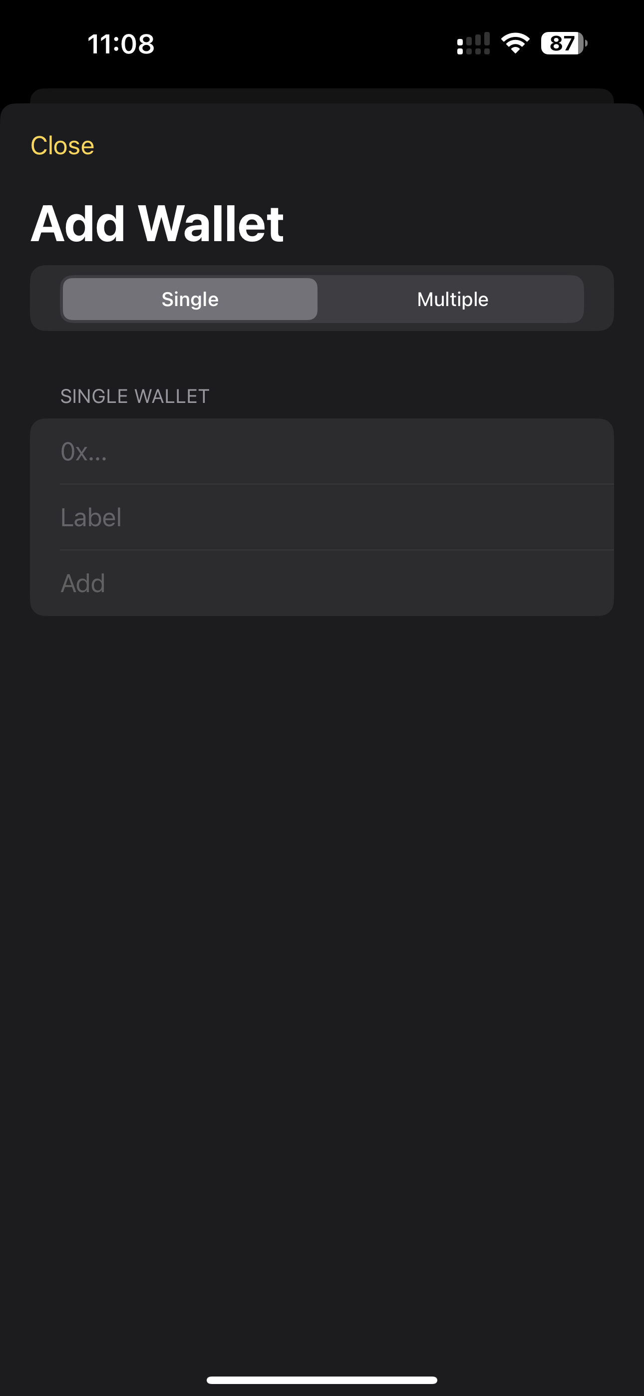 Add Wallet
